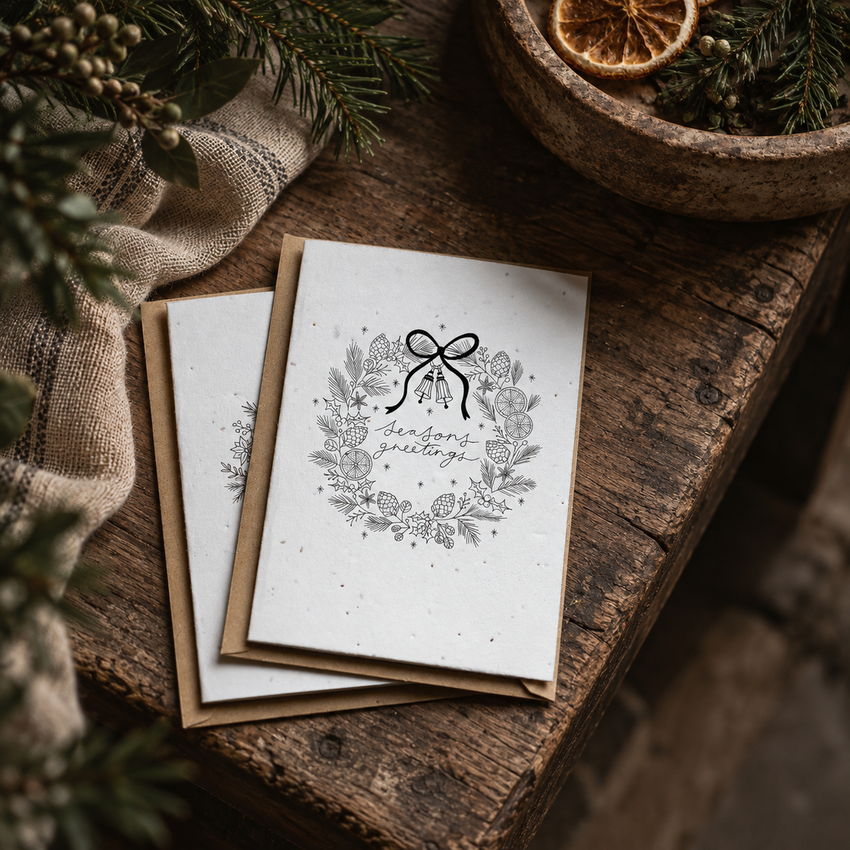 Yule | Plantable Botanical Christmas Cards - Set of Four