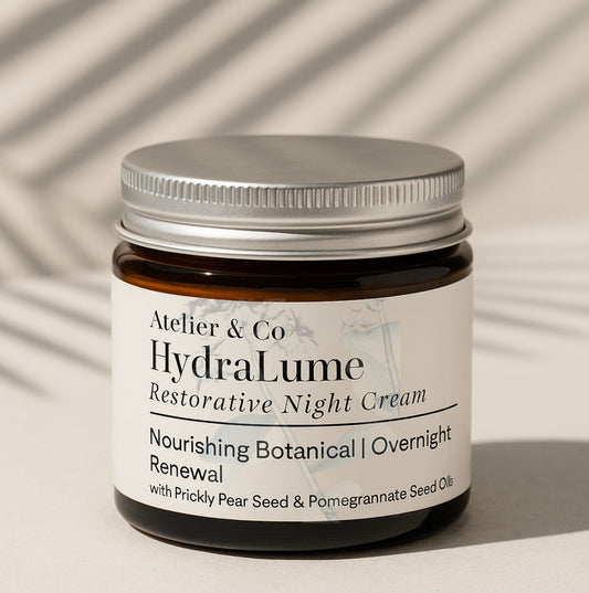 HydraLume Night Cream| Botanical Night Veil for Renewal, Calm & Hormonal Support