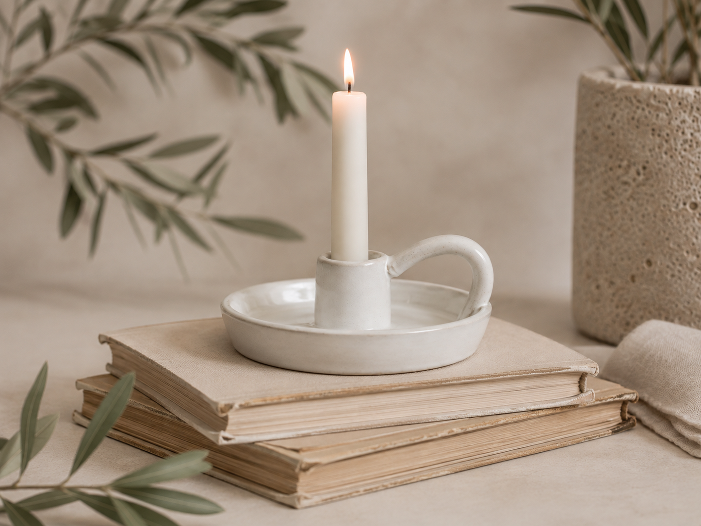 Eld | Ceramic Taper Candle Holder