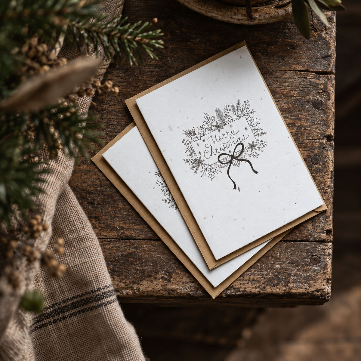 Yule | Plantable Botanical Christmas Cards - Set of Four