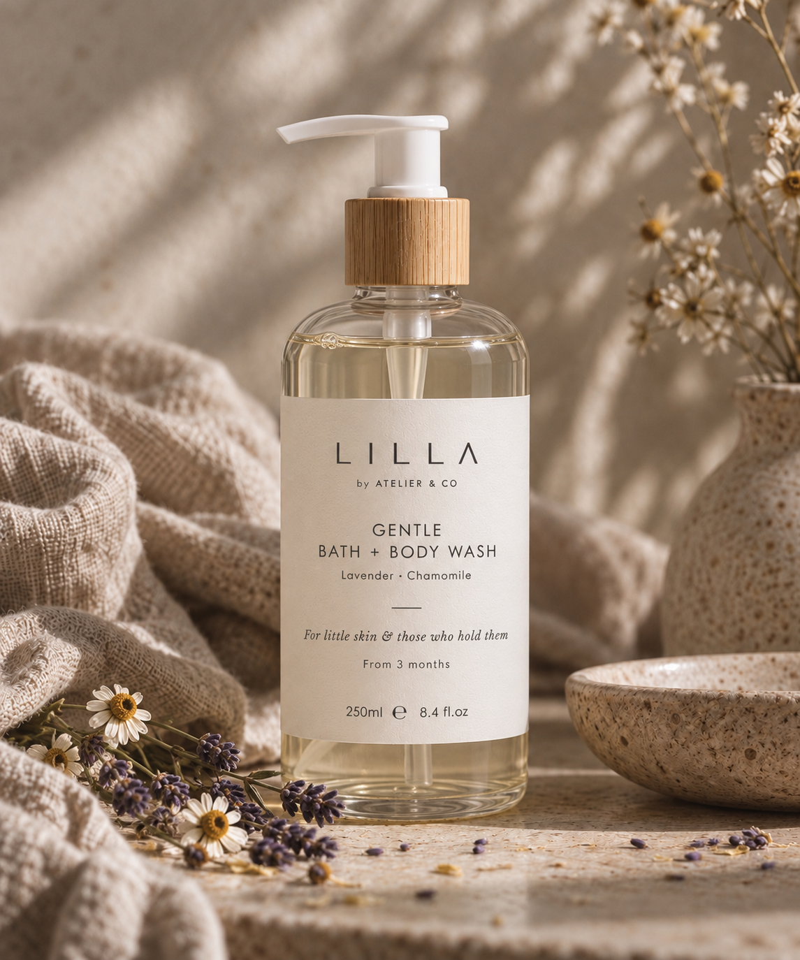 LILLA | Gentle Bath + Body Wash – Lavender & Chamomile