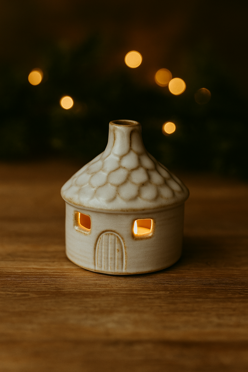 Scandinavian Mini Cabin | Ceramic Candle House