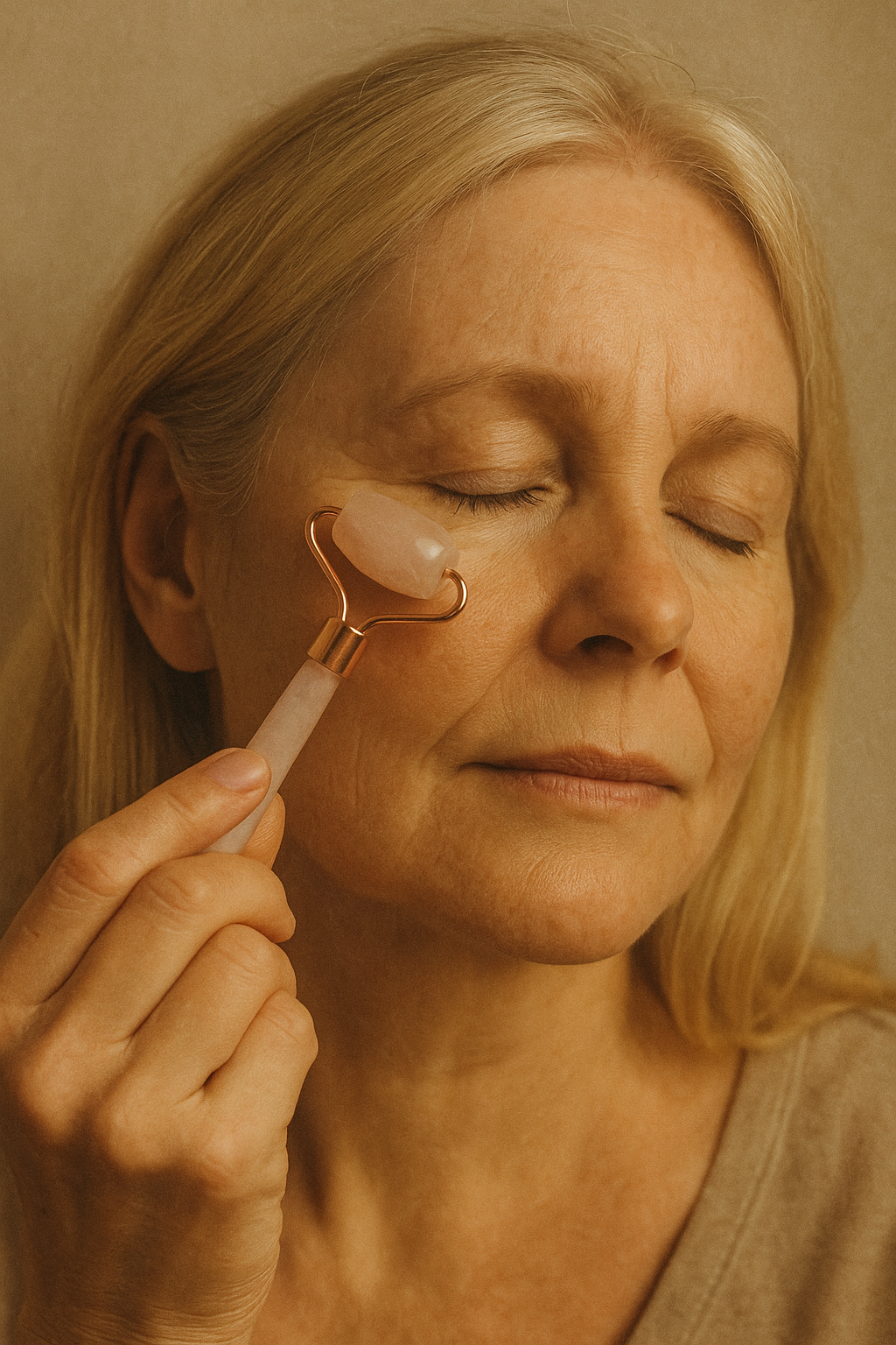 Rose Quartz Mini Facial Roller