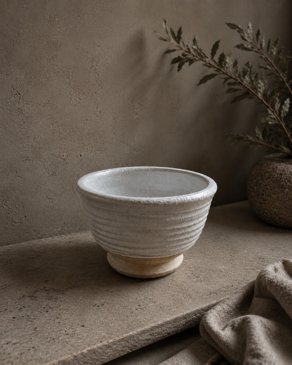 Atelier & Co Ceremonial Stoneware Bowl | Clay Masks